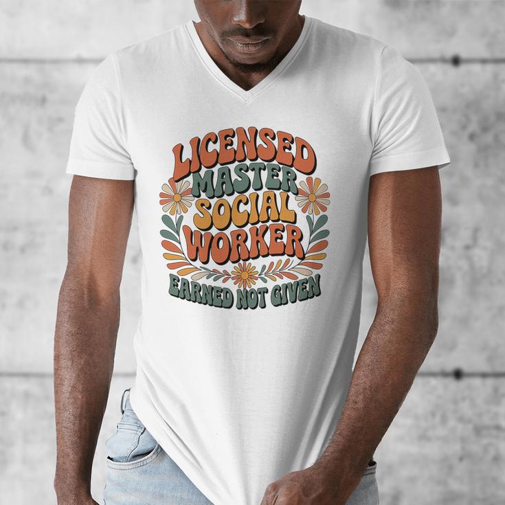 Licensed Social Worker Masters MSW LMSW Graduation 2026 Premium Tri-Blend Men's V-Neck T-Shirt