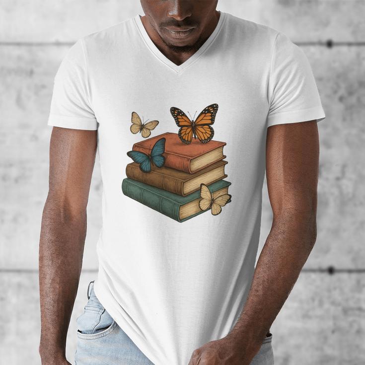 Life Is Better With Butterflies And Books Cute Butterfly Men's V-Neck T-Shirt Life Is Better With Butterflies And Books Cute Butterfly Men's V-Neck T-Shirt