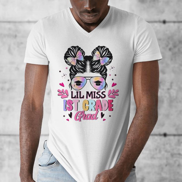 Lil Miss 1st Grade Grad Graduation Last Day Of 1st Grade Men's V-Neck T-Shirt