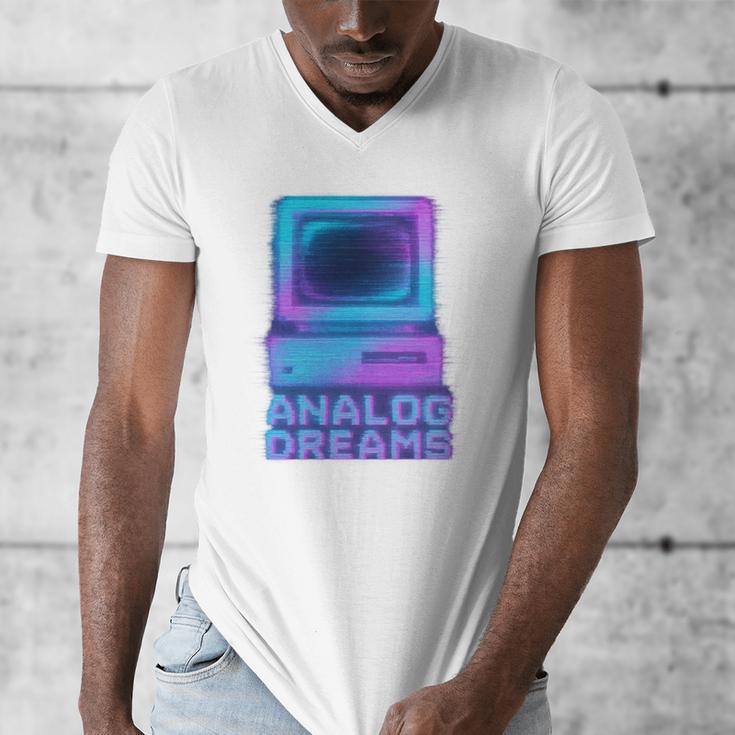 Lofi Reverie Analog Dreams Pixel 90s Desktop VHS Nostalgia Men's V-Neck T-Shirt