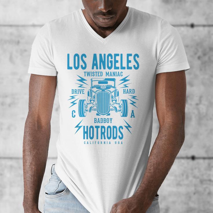 Los Angeles Hotrods Automotive Nostalgia Premium Tri-Blend Men's V-Neck T-Shirt