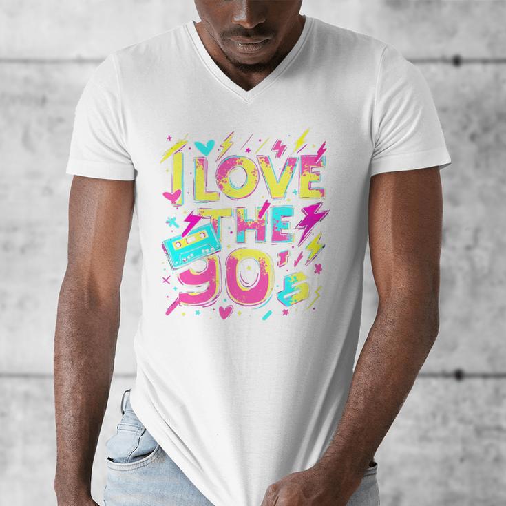 I Love The 90'S 90s Retro Nostalgia Premium Tri-Blend Men's V-Neck T-Shirt