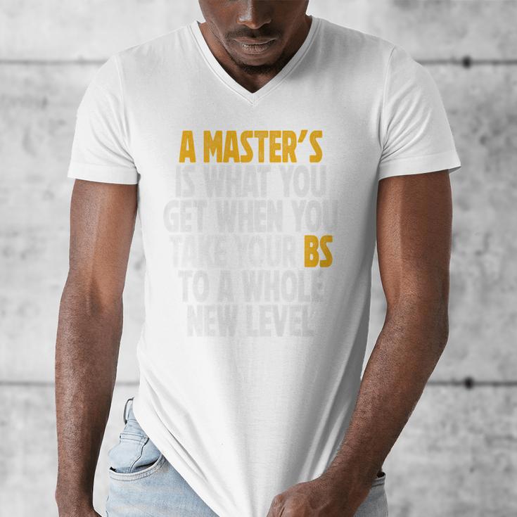 Master Degree When You Take Bs To New Level Graduation Premium Men's V-Neck T-Shirt