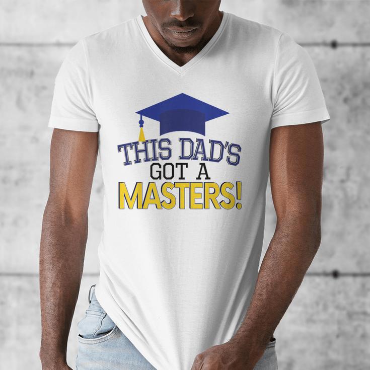 Masters Degree Proud Dad Graduation Shirt MBA Social Work Men's V-Neck T-Shirt