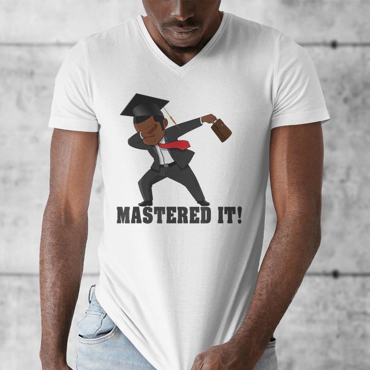 Masters Graduation Mastered It Dabbing Man Tee Men's V-Neck T-Shirt
