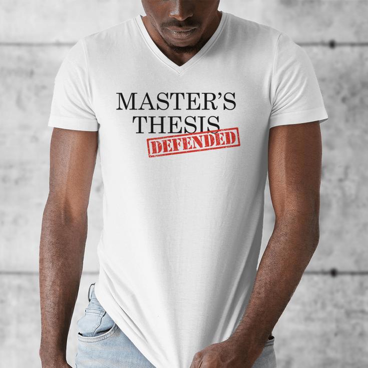 Master's Thesis Defense Tshirt Masters Graduation Shirt Men's V-Neck T-Shirt