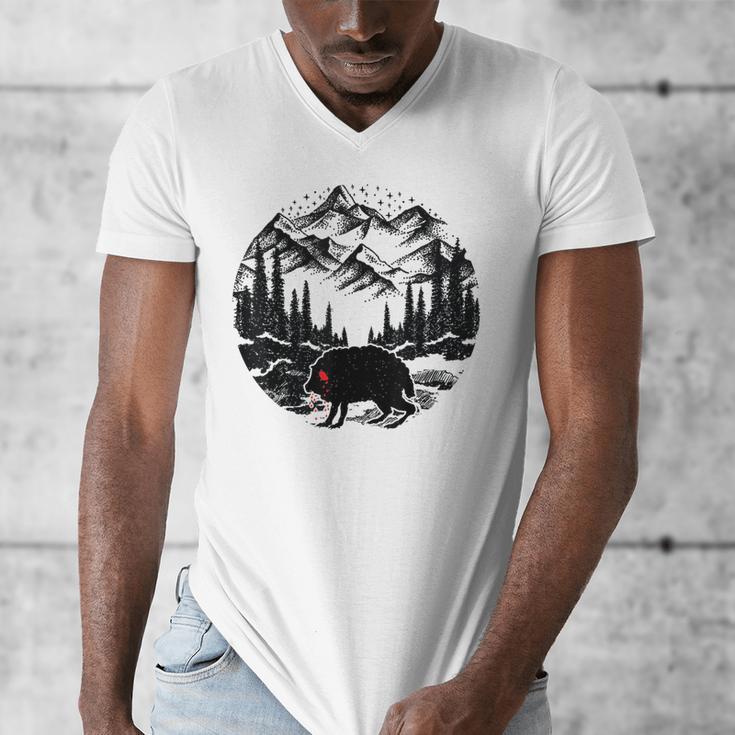 Monster Squonk In Forest Folklore Cryptid Introvert Men's V-Neck T-Shirt Monster Squonk In Forest Folklore Cryptid Introvert Men's V-Neck T-Shirt