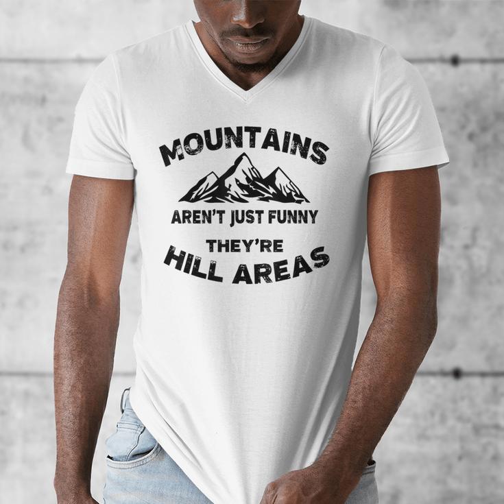 Mountains Aren't They'Re Hill Areas Dad Joke Word Pun Small Men's V-Neck T-Shirt Mountains Aren't They'Re Hill Areas Dad Joke Word Pun Small Men's V-Neck T-Shirt