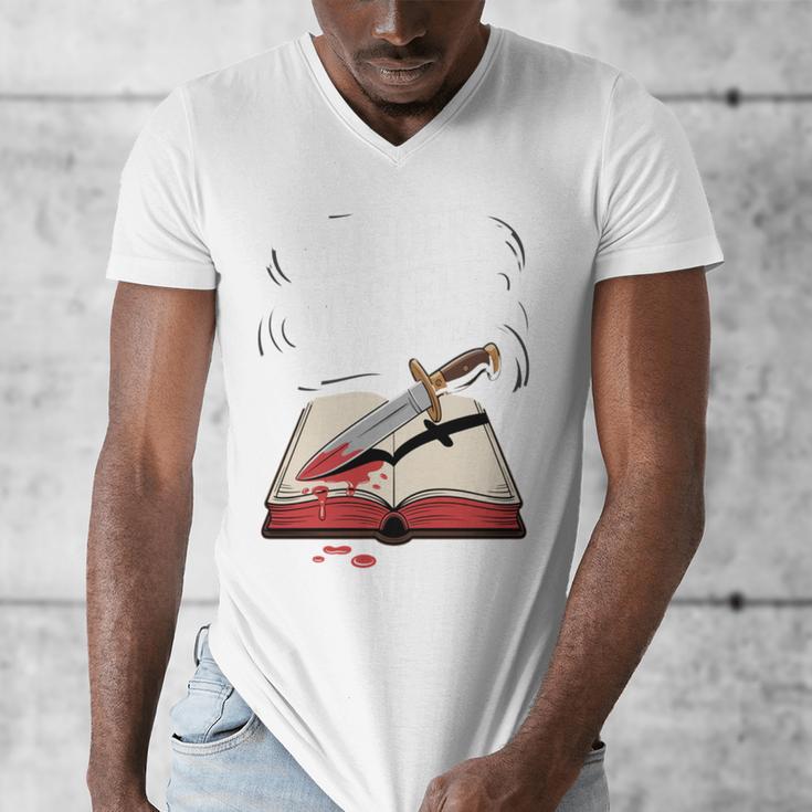 Murder Mystery And a Cup Of Tea Book Humor Men's V-Neck T-Shirt
