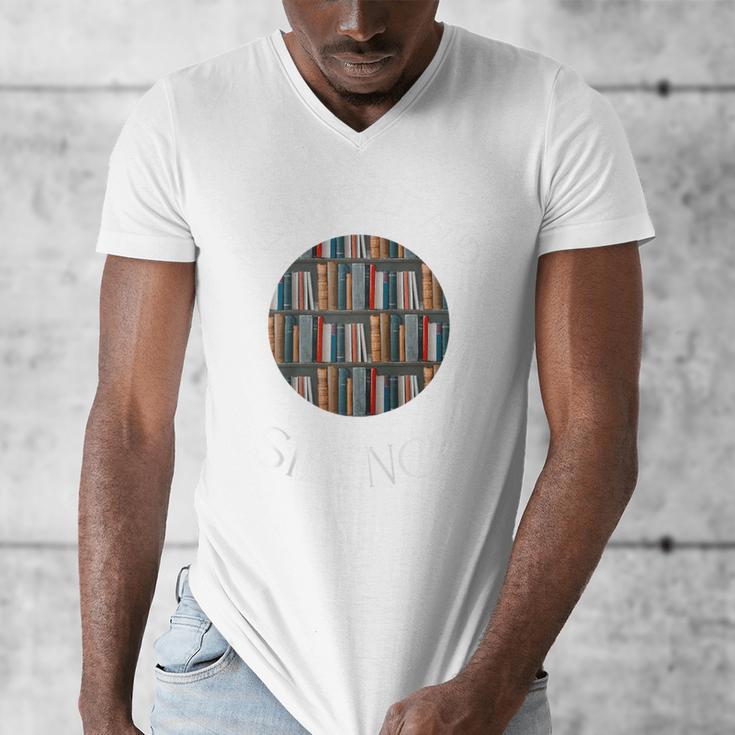 Me Myself And Silence Sarcastic Reading Books Introvert Top Raglan Baseball Tee Men's V-Neck T-Shirt Me Myself And Silence Sarcastic Reading Books Introvert Top Raglan Baseball Tee Men's V-Neck T-Shirt