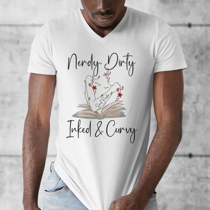 Nerdy Dirty Inked & Curvy ShirtSmutty Book TeesSmut Reader Men's V-Neck T-Shirt