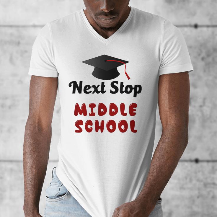 Next Stop Middle School Graduation Men's V-Neck T-Shirt