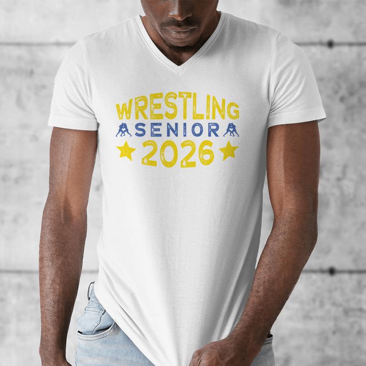 Night Wrestling Senior 2026 Graduation Men's V-Neck T-Shirt
