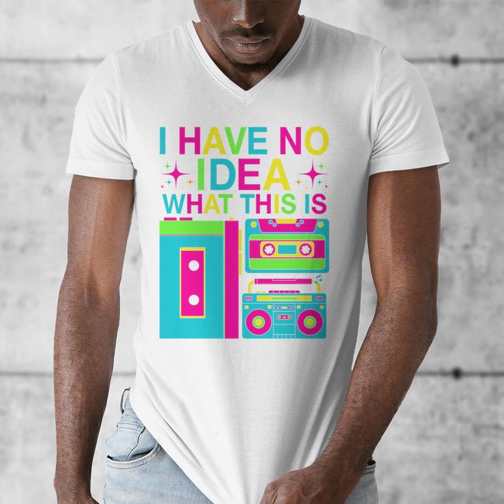 I Have No Idea What This Is Retro 70's 80's 90's Nostalgia Premium Tri-Blend Men's V-Neck T-Shirt I Have No Idea What This Is Retro 70's 80's 90's Nostalgia Premium Tri-Blend Men's V-Neck T-Shirt