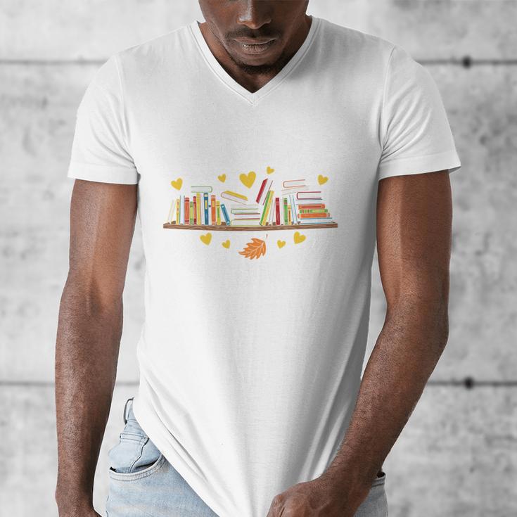 I Have No Shelf Control Witty Book Lover Artwork Men's V-Neck T-Shirt