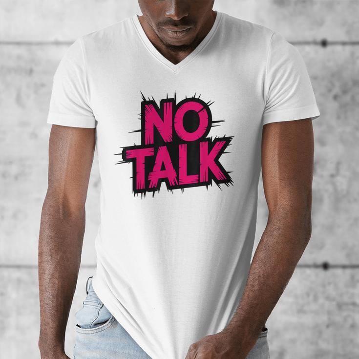 No Small Talk Zone – Introvert Quote Men's V-Neck T-Shirt No Small Talk Zone – Introvert Quote Men's V-Neck T-Shirt