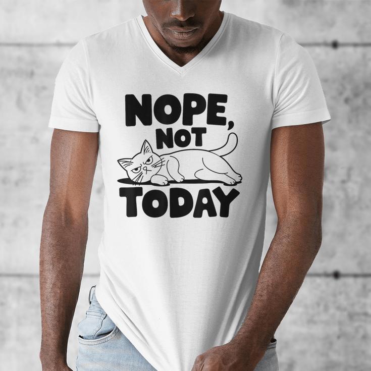 Nope Not Today Antisocial Introvert Cat Lover Men Women Kids Men's V-Neck T-Shirt Nope Not Today Antisocial Introvert Cat Lover Men Women Kids Men's V-Neck T-Shirt