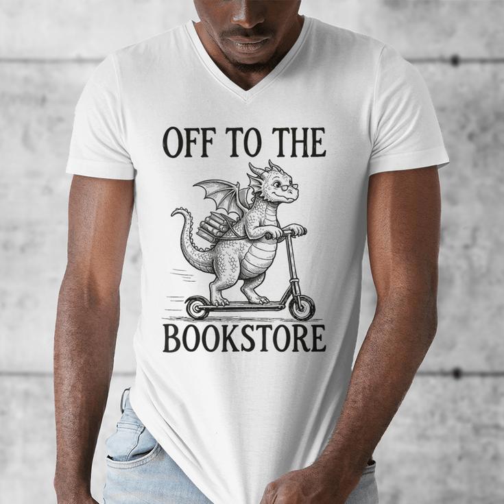 Off To The Bookstore Reading Bookworm Men's V-Neck T-Shirt