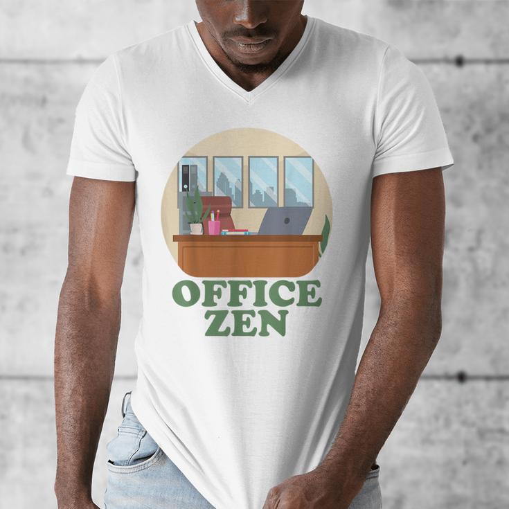Office Zen Introvert Office Staff Secretary Employee Admin Men's V-Neck T-Shirt Office Zen Introvert Office Staff Secretary Employee Admin Men's V-Neck T-Shirt