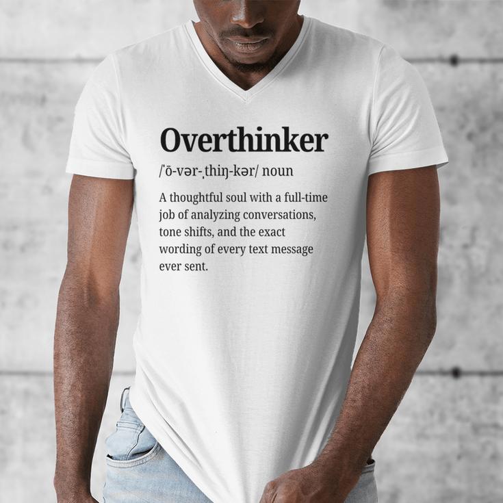 Overthinker Definition Anxiety Introvert Personality Premium Tri-Blend Men's V-Neck T-Shirt
