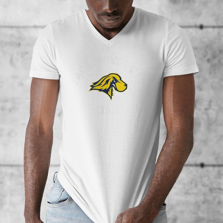 Pace University Setters Arched Dad Men's V-Neck T-Shirt