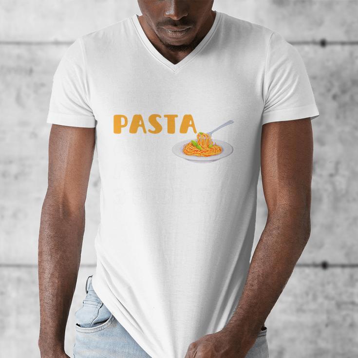I Like Pasta And Maybe 3 People Introvert Foodie Premium Men's V-Neck T-Shirt