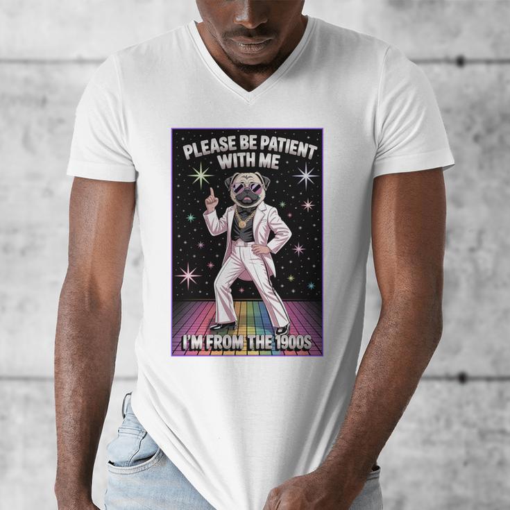 Be Patient With Me I'm From The 1900s Birthday Premium Tri-Blend Men's V-Neck T-Shirt
