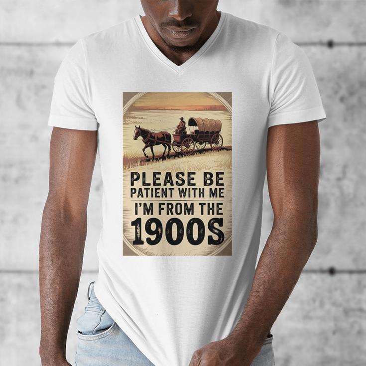 Be Patient With Me I'm From The 1900s Birthday Retirement Premium Tri-Blend Men's V-Neck T-Shirt Be Patient With Me I'm From The 1900s Birthday Retirement Premium Tri-Blend Men's V-Neck T-Shirt