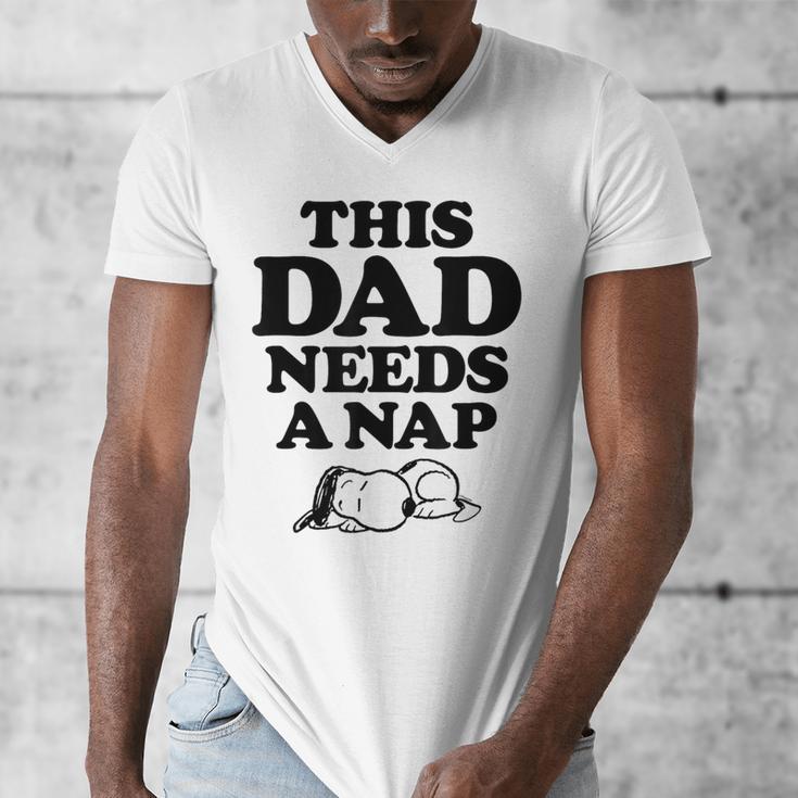Peanuts This Dad Needs A Nap Men's V-Neck T-Shirt