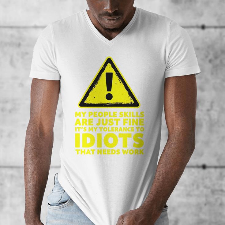 My People Skills Are Just Fine Sarcastic Introvert Premium Tri-Blend Men's V-Neck T-Shirt My People Skills Are Just Fine Sarcastic Introvert Premium Tri-Blend Men's V-Neck T-Shirt