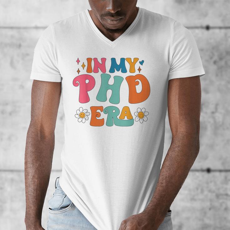 In My Phd Era Groovy Phd Graduation Future Doctor Men's V-Neck T-Shirt
