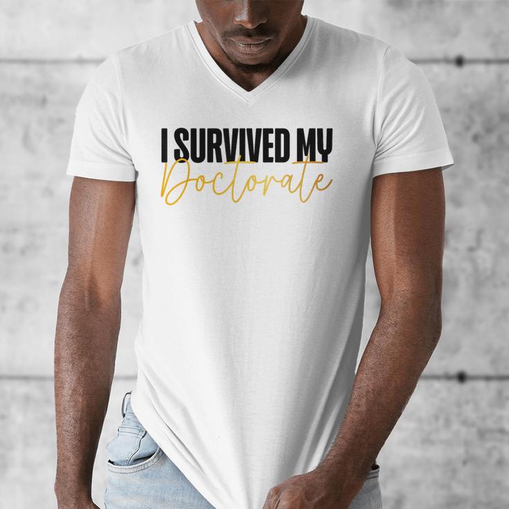 Phd Graduation Doctorate Degree Dissertation Masteral Grad Men's V-Neck T-Shirt