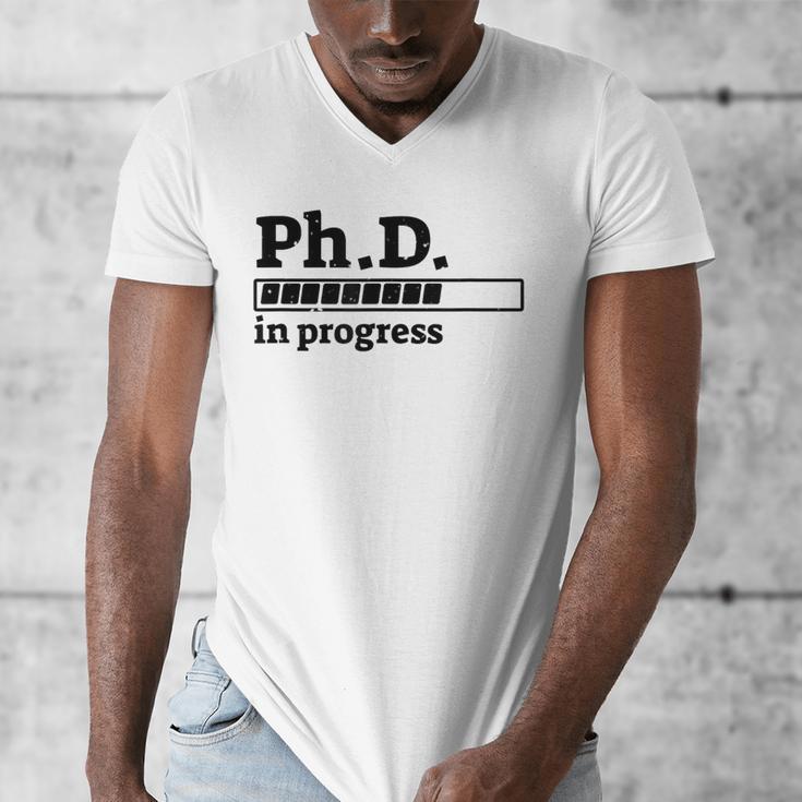 PhD In Progress Graduation Progress Bar Shirt Men's V-Neck T-Shirt