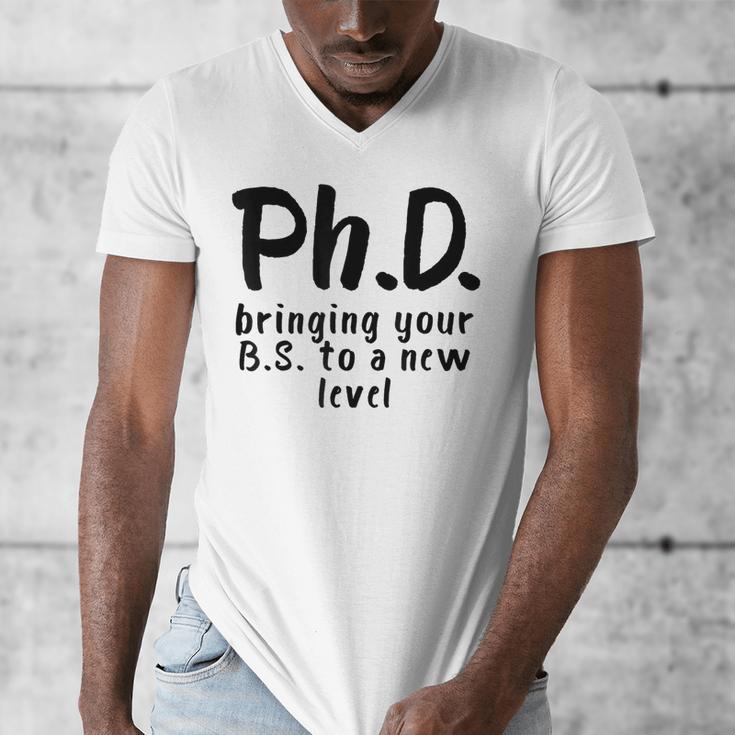 Phd Shirt Bs Doctorate Graduation Doctoral Men's V-Neck T-Shirt