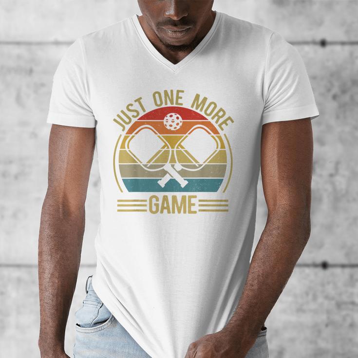 Pickleball-Shirt Just One More Game Dad Mom Women Men Men's V-Neck T-Shirt Pickleball-Shirt Just One More Game Dad Mom Women Men Men's V-Neck T-Shirt