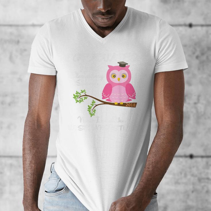 Pink I Graduated From Elementary Graduation Men's V-Neck T-Shirt