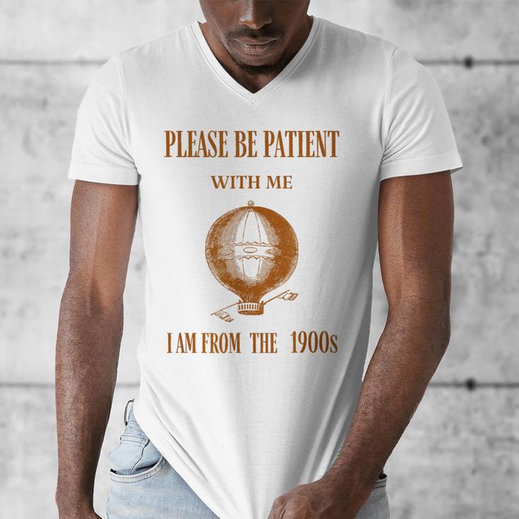Please Be Patient With Me I'm From The 1900s Air Balloon Men's V-Neck T-Shirt