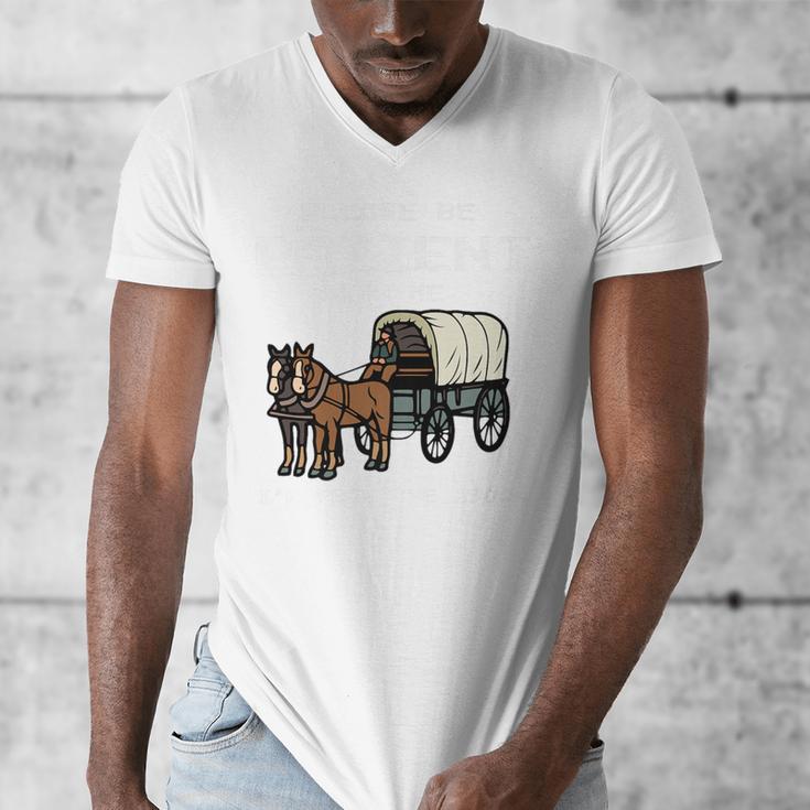 Please Be Patient I'm From The 1900s Amish Wagon & Vintage Premium Men's V-Neck T-Shirt