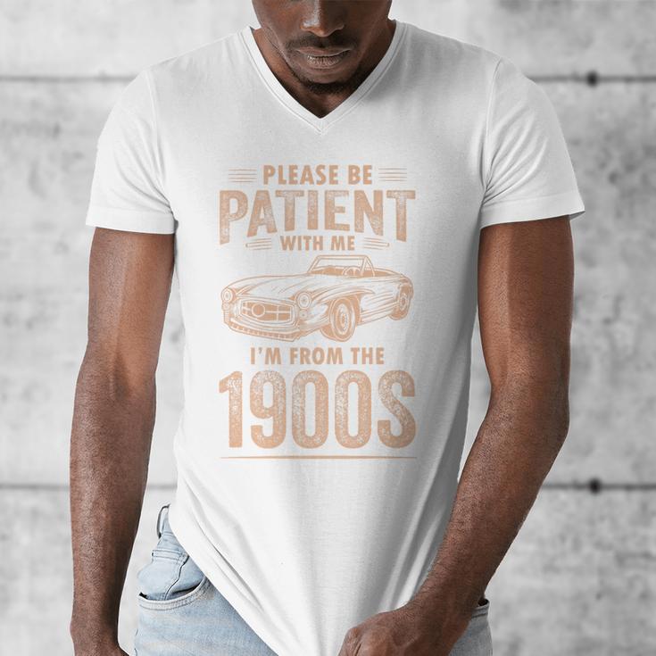Please Be Patient With Me I'm From The 1900s Car Vintage Premium Men's V-Neck T-Shirt