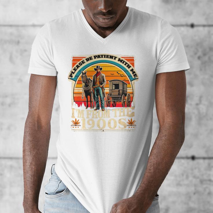 Please Be Patient With Me I'm From The 1900s Cowboy Premium Men's V-Neck T-Shirt