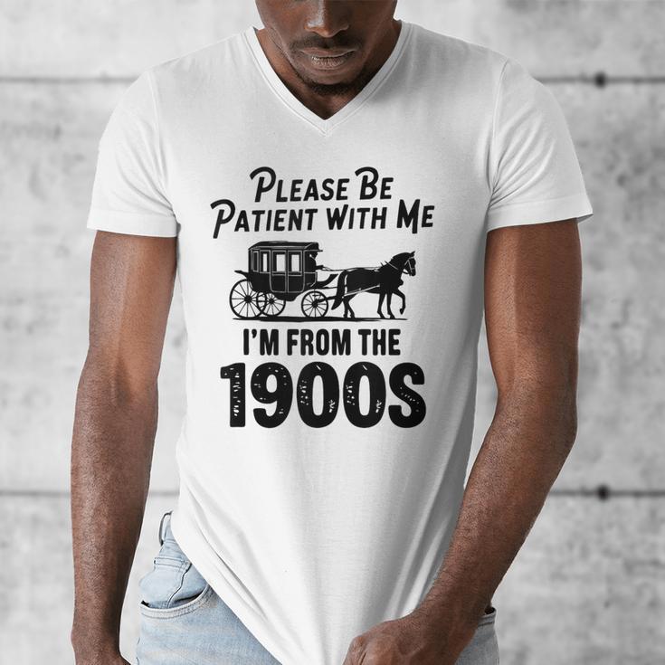 Please Be Patient With Me I'm From The 1900s Dad Joke Saying Men's V-Neck T-Shirt