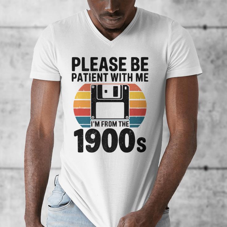 Please Be Patient With Me I'm From The 1900s Floppy Disk Premium Men's V-Neck T-Shirt Please Be Patient With Me I'm From The 1900s Floppy Disk Premium Men's V-Neck T-Shirt