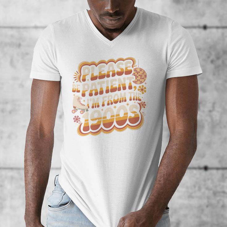 Please Be Patient I'm From The 1900s Groovy Women Premium Men's V-Neck T-Shirt