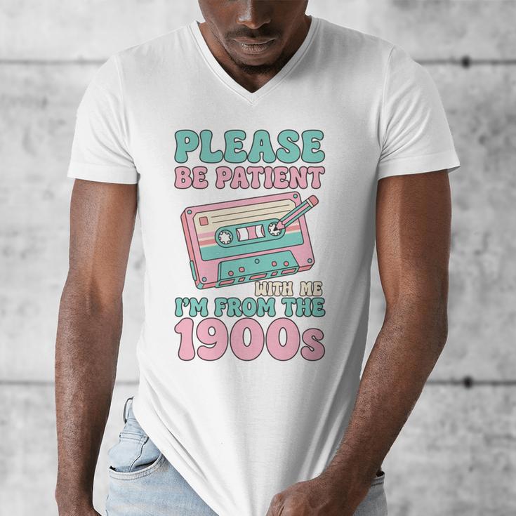 Please Be Patient With Me I'm From The 1900s Retro Cassette Men's V-Neck T-Shirt