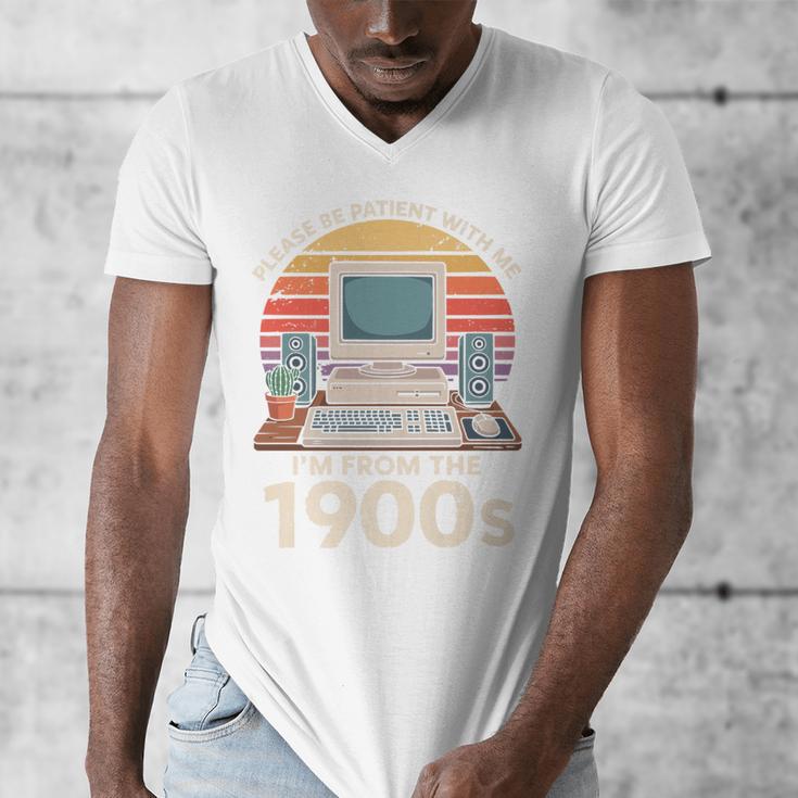 Please Be Patient I'm From The 1900s Retro Computer Geek PC Premium Men's V-Neck T-Shirt