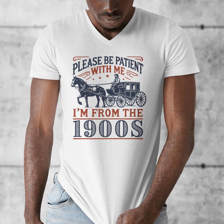 Please Be Patient With Me I'm From The 1900s Retro Nostalgic Premium Men's V-Neck T-Shirt