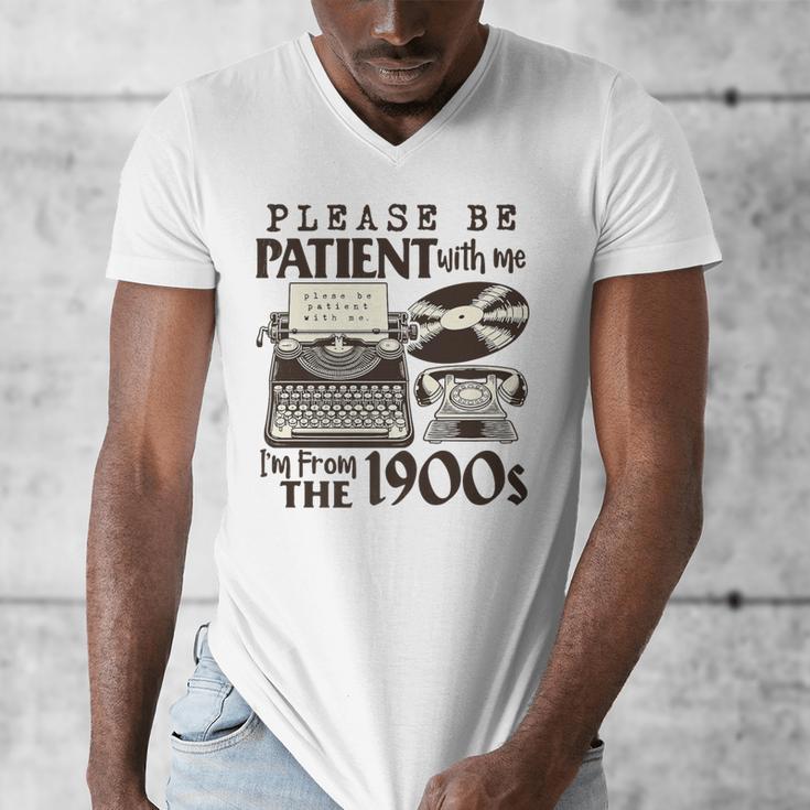 Please Be Patient I'm From The 1900s Retro Vintage Theme Premium Men's V-Neck T-Shirt