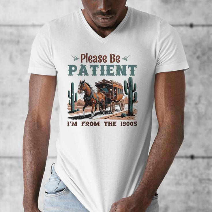 Please Be Patient I'm From The 1900s Stagecoach Western Vint Premium Tri-Blend Men's V-Neck T-Shirt
