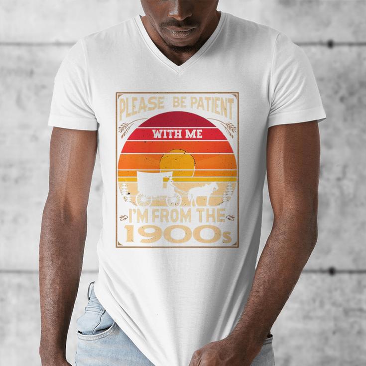 Please Be Patient I'm From The 1900s Sunset Vintage Wagon Premium Men's V-Neck T-Shirt Please Be Patient I'm From The 1900s Sunset Vintage Wagon Premium Men's V-Neck T-Shirt