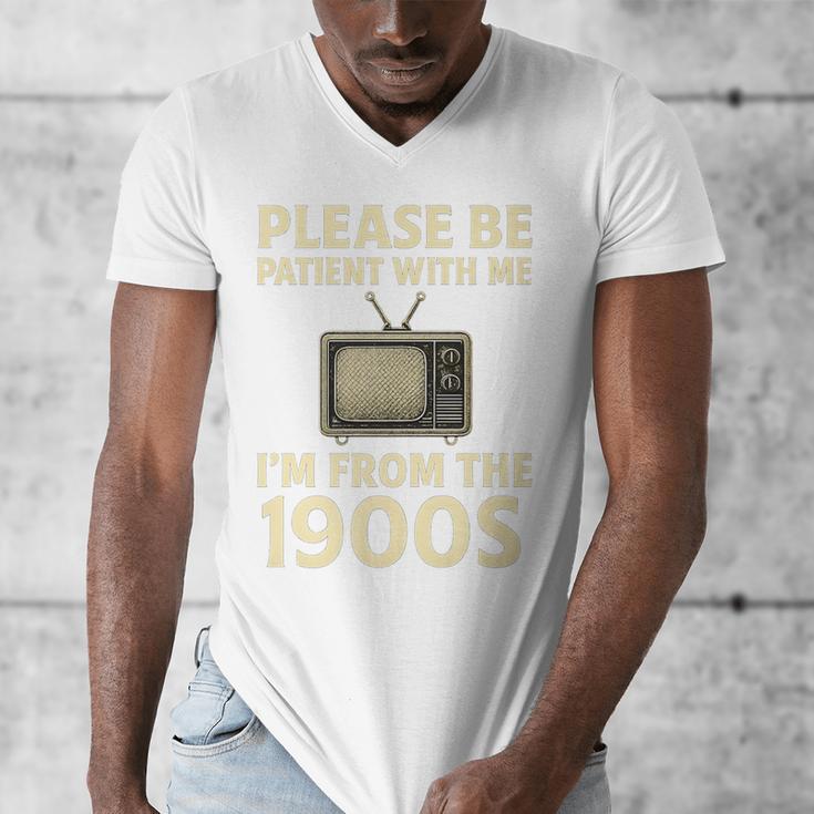 Please Be Patient With Me I'm From The 1900s Television Set Premium Men's V-Neck T-Shirt Please Be Patient With Me I'm From The 1900s Television Set Premium Men's V-Neck T-Shirt